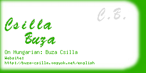 csilla buza business card